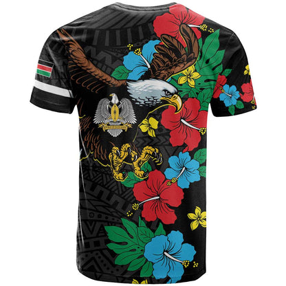 South Sudan T-Shirt Hibiscus Floral African Pattern Graphic Tee