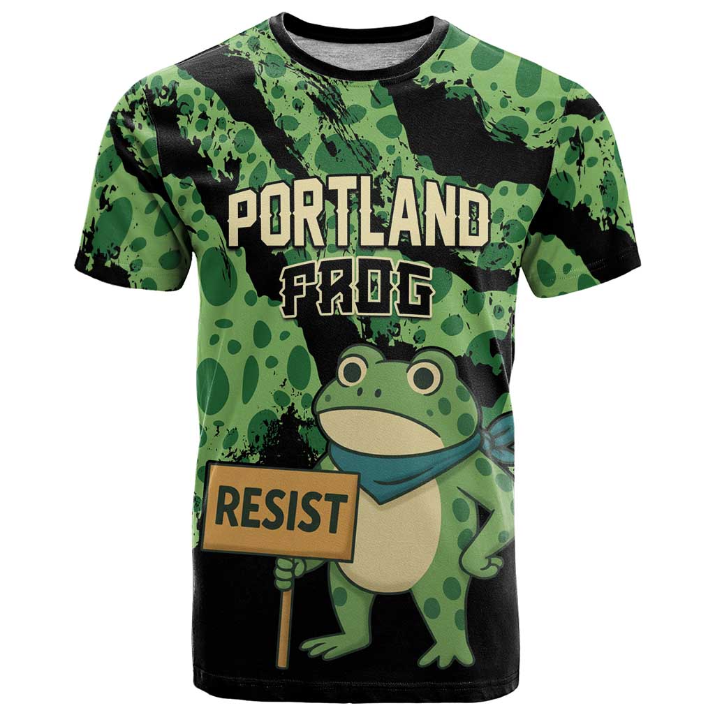 Personalized Portland Frog Resist T-Shirt Frogs Against Fascism Graphic Tee