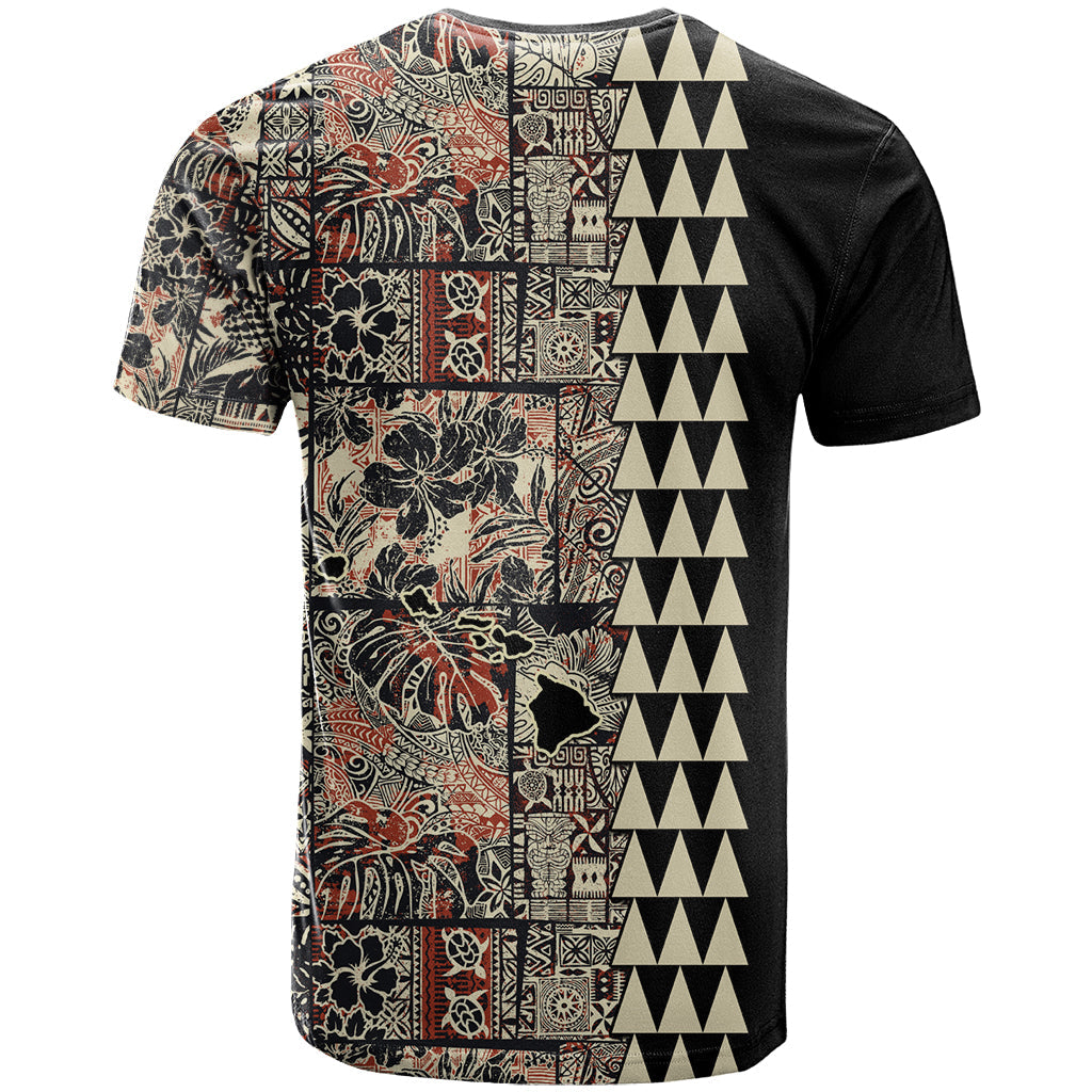 Hawaiian Quilt T-Shirt Hibiscus Kakau Vintage Style Graphic Tee
