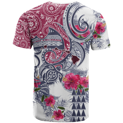 Hawaii Kakau Mix Paisley Pattern T-Shirt Polynesian Tropical Unique Style Graphic Tee