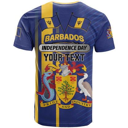 Personalized Barbados 30th November T-Shirt Independence Day Flag Map Graphic Tee