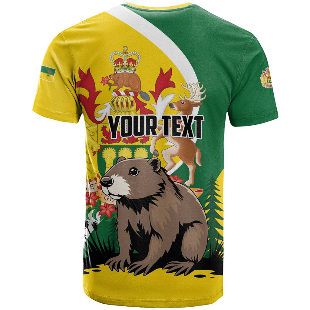 Personalized Canada Saskatchewan Province T-Shirt Multis e Gentibus Vires Graphic Tee
