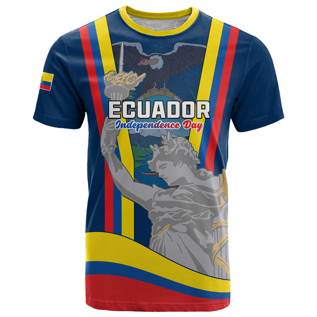 Custom Ecuador Independence Day T-Shirt Monumento a la Independencia Quito 10th August Graphic Tee