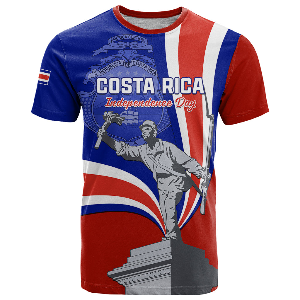 Personalised Costa Rica Independence Day T-Shirt Juan Santamaria National Hero Graphic Tee