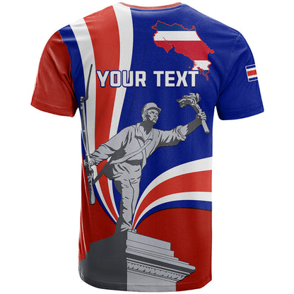 Personalised Costa Rica Independence Day T-Shirt Juan Santamaria National Hero Graphic Tee