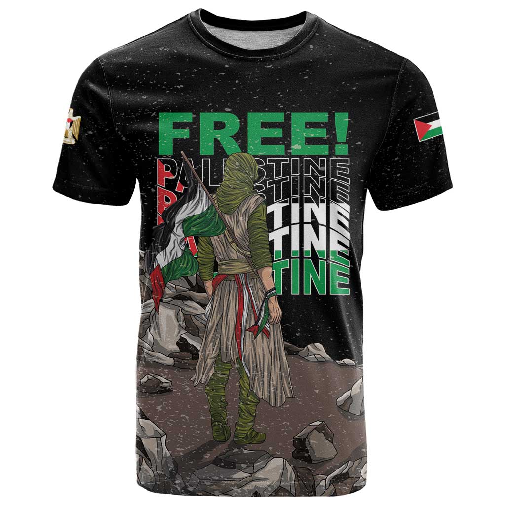 Free Palestine T-Shirt Eagle of Saladin Graphic Tee