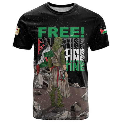 Free Palestine T-Shirt Eagle of Saladin Graphic Tee