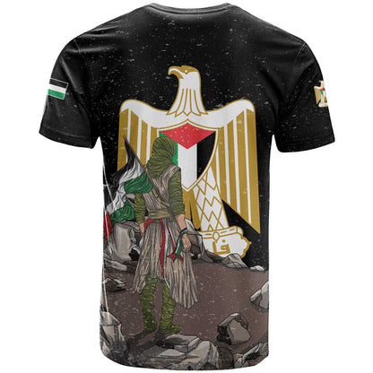 Free Palestine T-Shirt Eagle of Saladin Graphic Tee