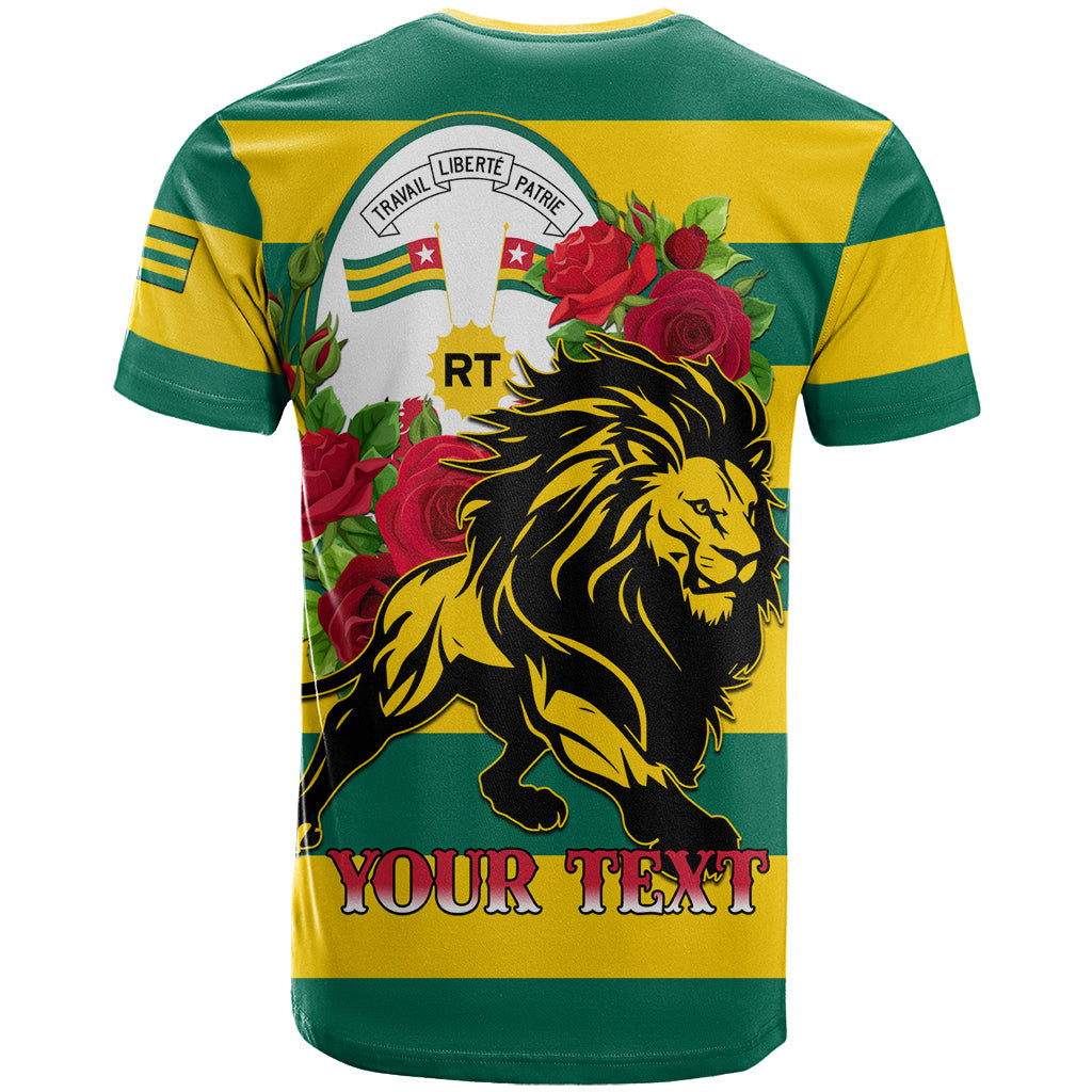 Togo Independence Day T-Shirt Lion With Rosa Flag Style Graphic Tee