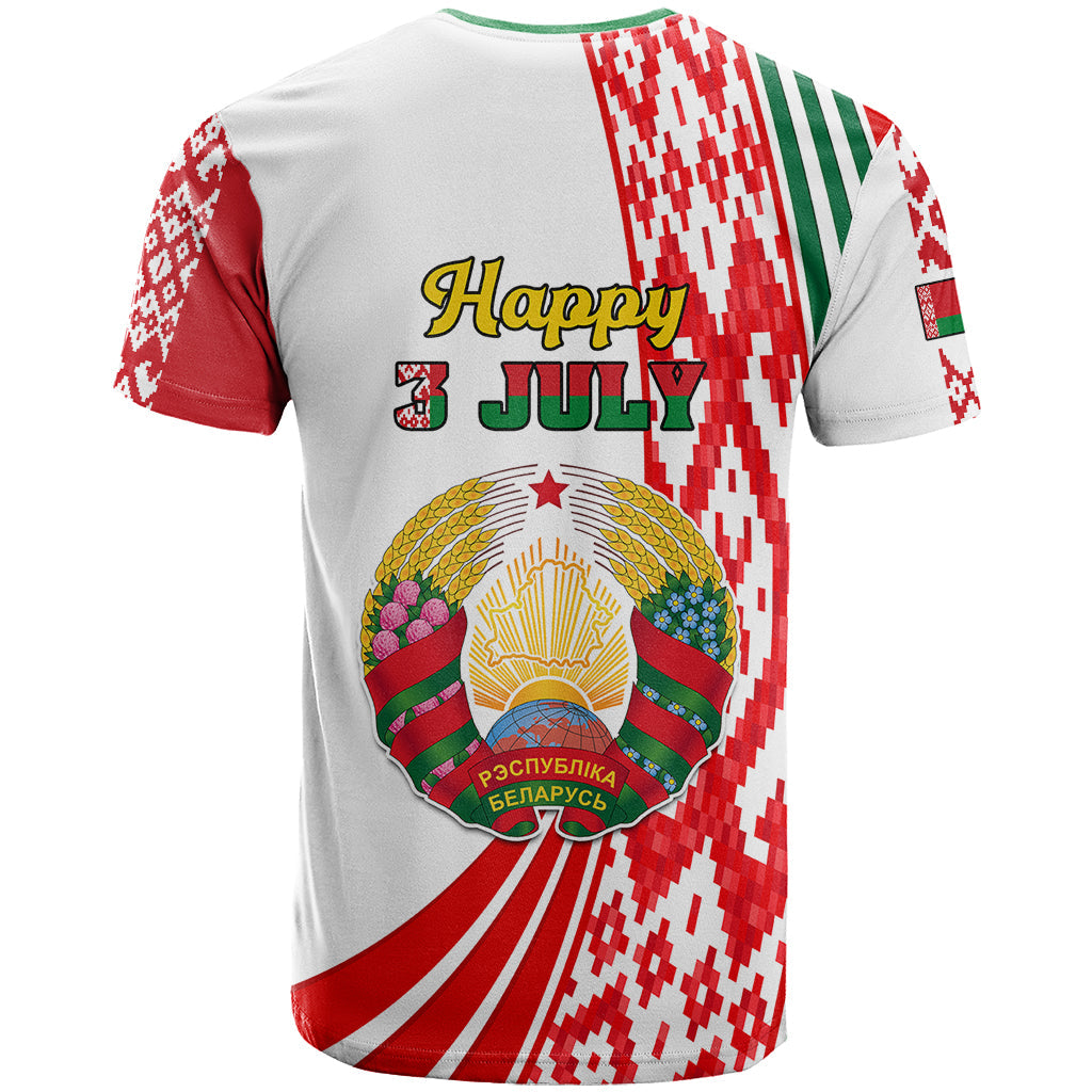 3 July Belarus Independence Day T-Shirt Belarusian Flag Style Special Version Graphic Tee