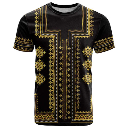 Bulgaria Traditional Pattern Gold T-Shirt Balkan Culture Graphic Tee