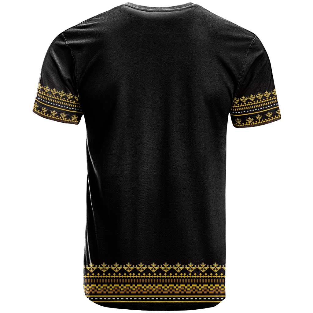 Bulgaria Traditional Pattern Gold T-Shirt Balkan Culture Graphic Tee