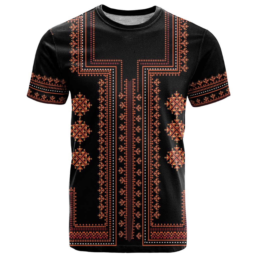 Bulgaria Traditional Pattern Red T-Shirt Balkan Culture Graphic Tee
