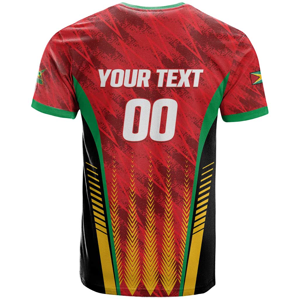Custom Amazon Warriors Guyana Cricket T-Shirt Ready For Glory Red Version Graphic Tee