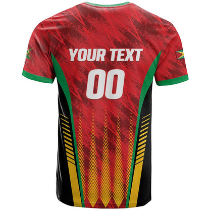 Custom Amazon Warriors Guyana Cricket T-Shirt Ready For Glory Red Version Graphic Tee