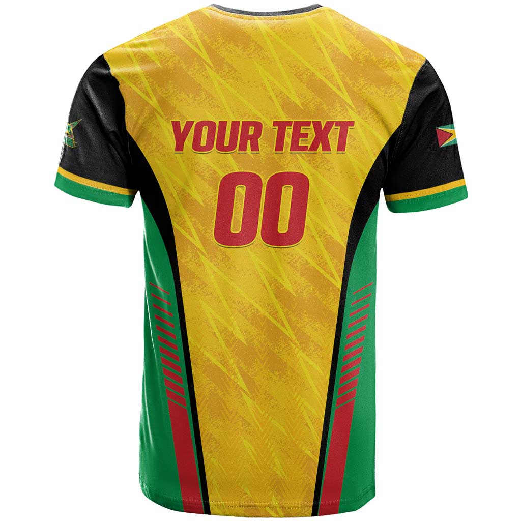Custom Amazon Warriors Guyana Cricket T-Shirt Ready For Glory Yellow Version Graphic Tee