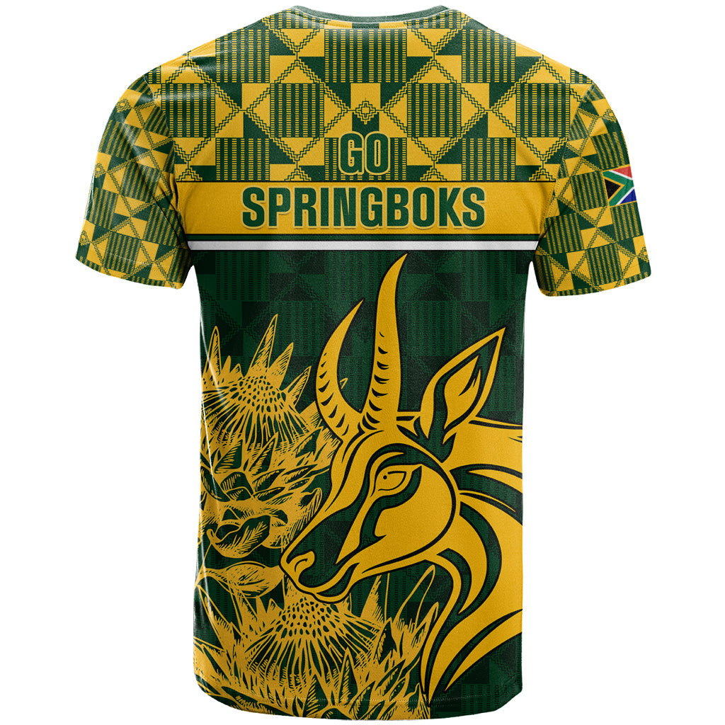South Africa Rugby T-Shirt Go Springboks African Pattern Graphic Tee