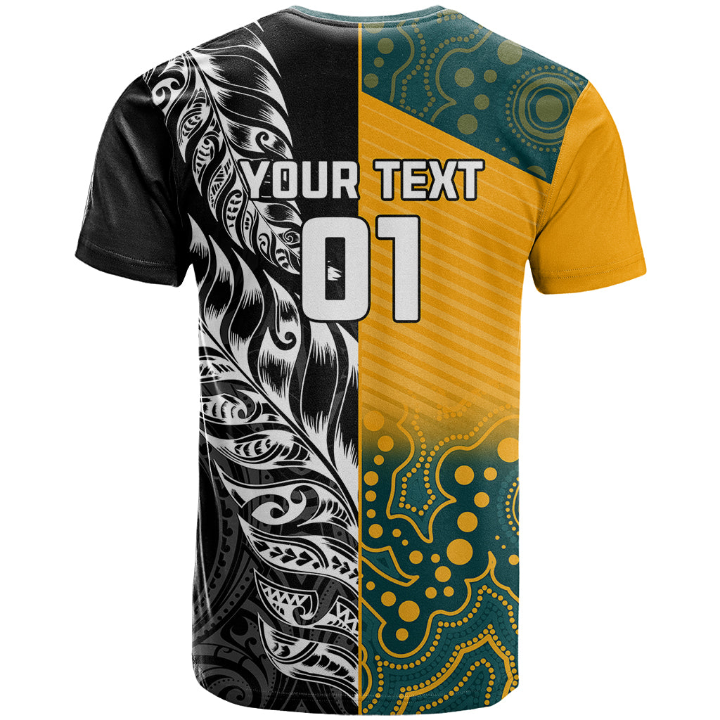 Custom New Zealand And Australia Rugby T-Shirt Wallabies Kiwi Silver Fern World Cup Graphic Tee