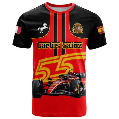 Personalised Carlos Sainz 55 T-Shirt Singapore GP Graphic Tee