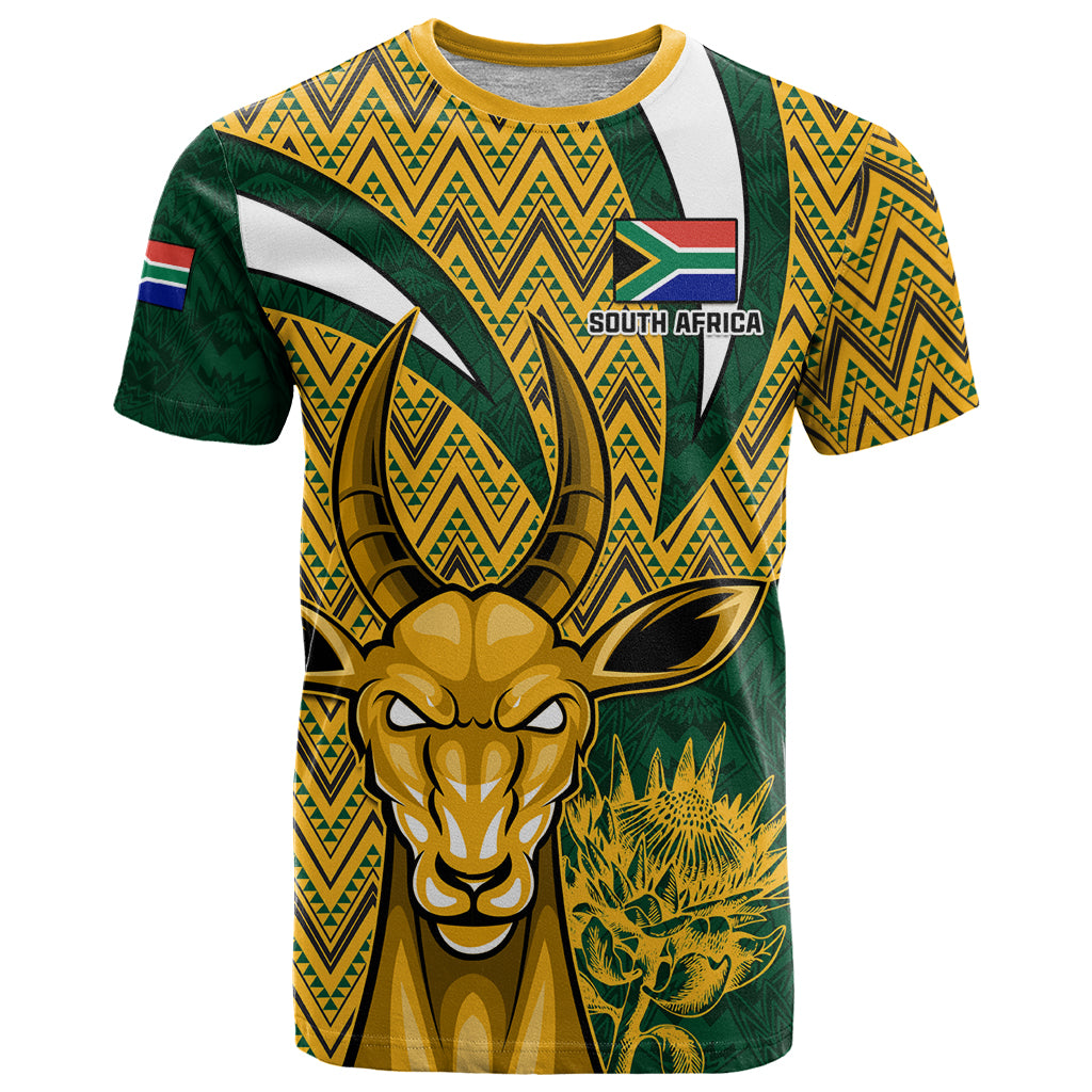 Custom South Africa Rugby T-Shirt Come On Bokke Champion World Cup Graphic Tee