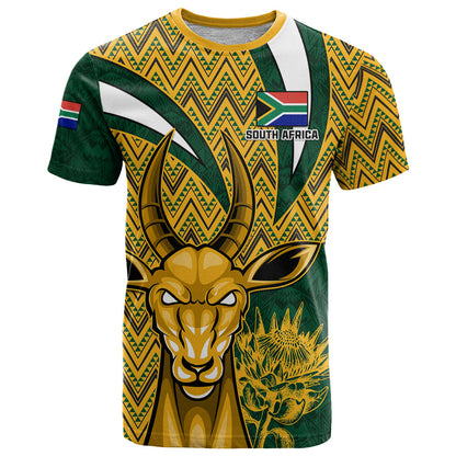 Custom South Africa Rugby T-Shirt Come On Bokke Champion World Cup Graphic Tee