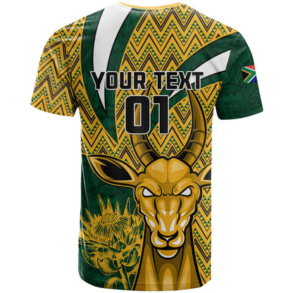Custom South Africa Rugby T-Shirt Come On Bokke Champion World Cup Graphic Tee