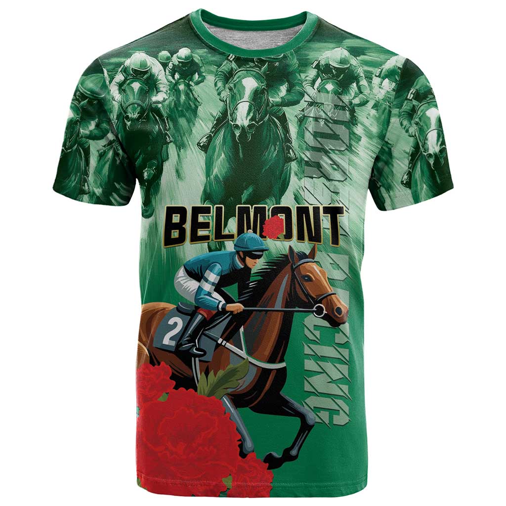 Personalized Belmont Horse Racing T-Shirt Run for the Carnations Graphic Tee