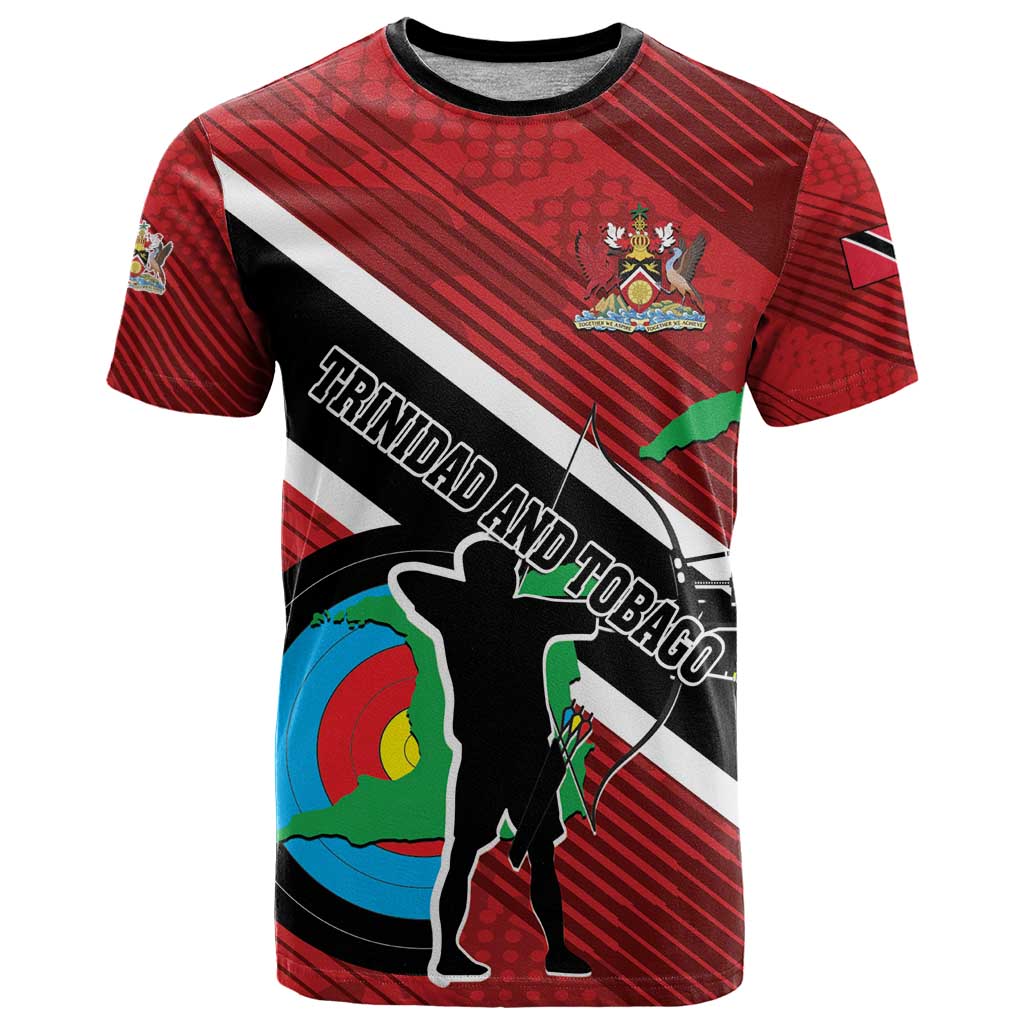 Personalized Trinidad and Tobago Archery T-Shirt Archery On The Move Graphic Tee