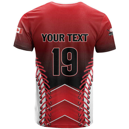 Custom Canada Baseball T-Shirt Go Champion The Maple Leaf Graphic Tee