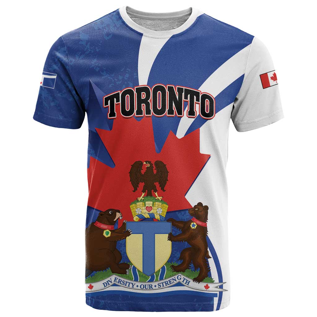Personalised Canada Toronto T-Shirt Maple Leaf Diversity Our Strength Graphic Tee