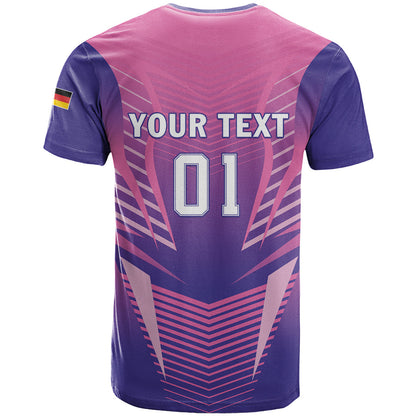 Personalized Germany 2024 Football T-Shirt DFB Team Pink Version Graphic Tee