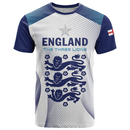 Personalized England 2024 Football T-Shirt Come On The Three Lions Graphic Tee