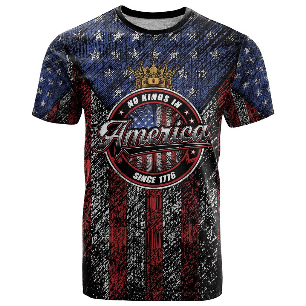 No Kings In America Since 1777 T-Shirt Retro Vibe Graphic Tee