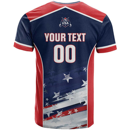 Custom USA Cricket T-Shirt US Team Play Bold Play Proud Graphic Tee