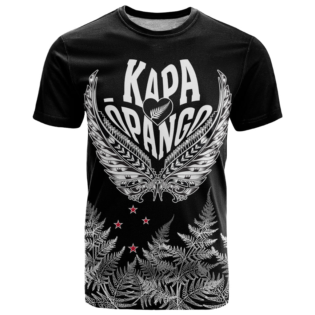 Custom New Zealand Rugby T-Shirt NZ Opango Forever Silver Fern Heart Graphic Tee