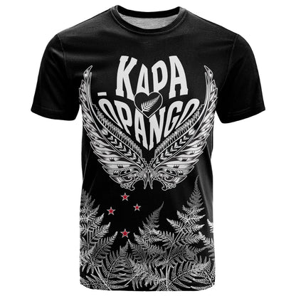 Custom New Zealand Rugby T-Shirt NZ Opango Forever Silver Fern Heart Graphic Tee