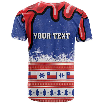 Personalized Feliz Navidad Chile Santa Claus T-Shirt Chilli Christmas Graphic Tee