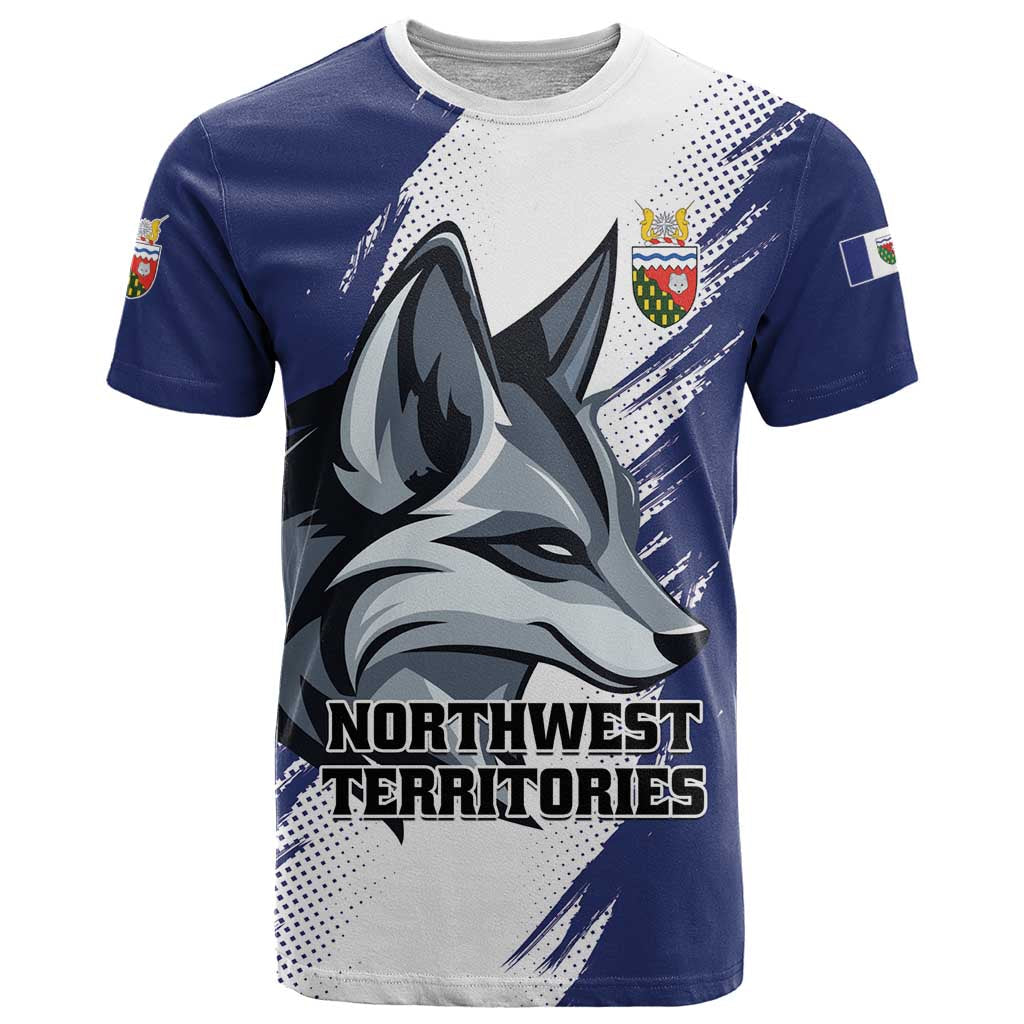 Personalized Canada Northwest Territories T-Shirt White Fox Grunge Stylized Graphic Tee