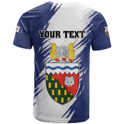 Personalized Canada Northwest Territories T-Shirt White Fox Grunge Stylized Graphic Tee