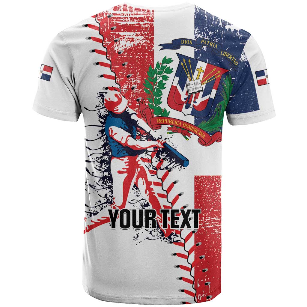 Personalized Baseball Dominican Republic T-Shirt Come On Team DR Grunge Style Graphic Tee