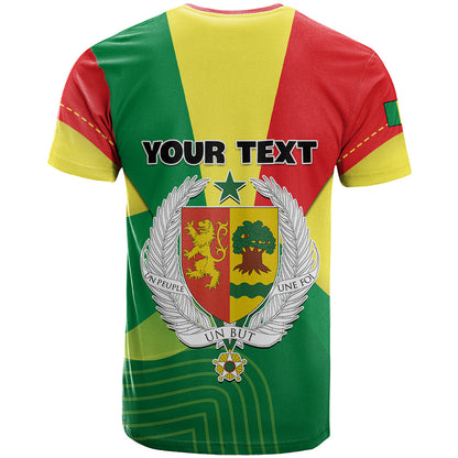 Custom Senegal T-Shirt Bahamian Lion Baobab Flag Style Graphic Tee