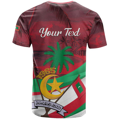 Personalized Maldives Independence Day 1965 T-Shirt Dhivehi Raajjeyge Jumhooriyyaa Graphic Tee