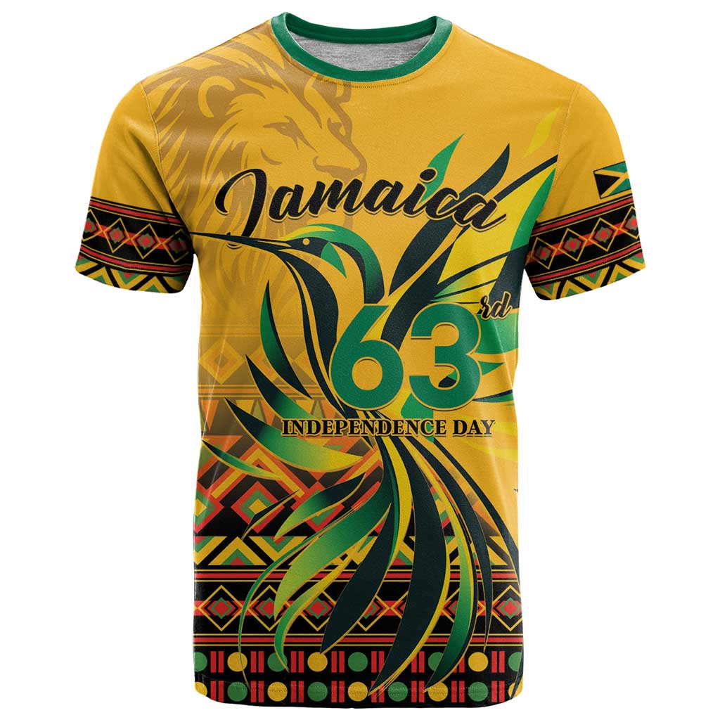 Personalized Jamaica Independence Day 1962 T-Shirt Jumieka Streamertail Reggae Pattern Graphic Tee