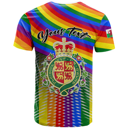 Personalised Pride Cymru T-Shirt Love is Love Welsh Red Dragon Graphic Tee