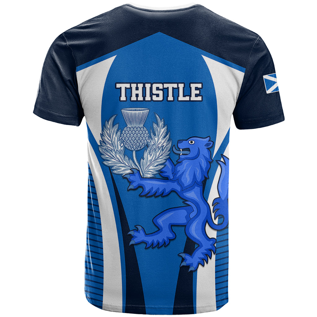 Scotland Rugby T-Shirt Thistle With Scottish Lion Graphic Tee