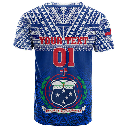 Custom Samoa Rugby T-Shirt Manu Samoa Polynesian Tatoo Pattern Graphic Tee