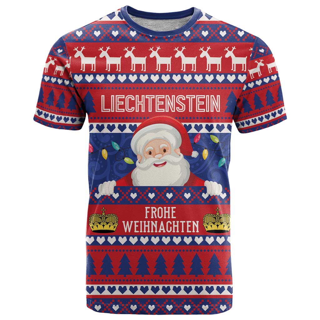 Liechtenstein Christmas T-Shirt Frohe Weihnachten Der Weihnachtsmann Graphic Tee