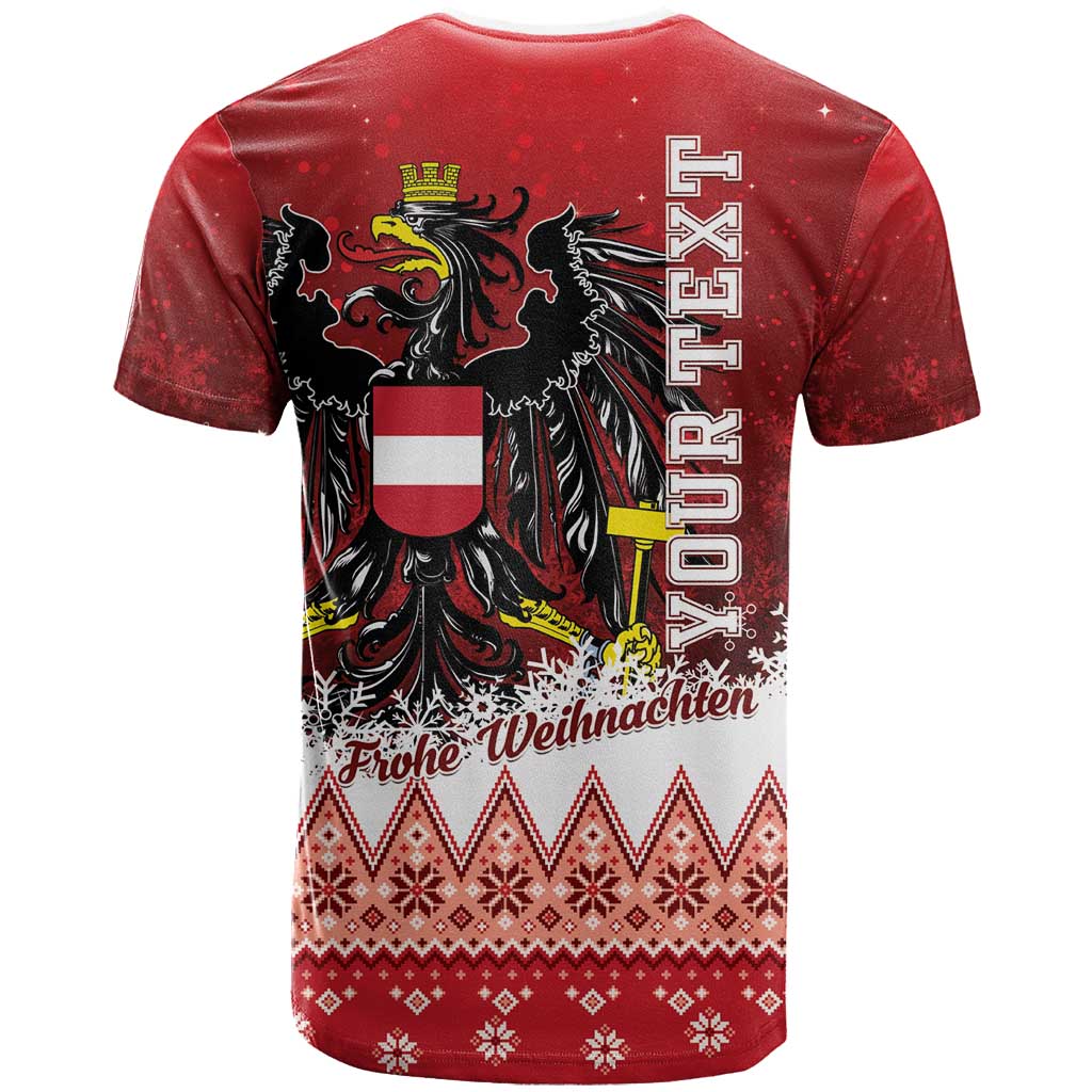 Personalized Austria Christmas Eagle T-Shirt Frohe Weihnachten Graphic Tee