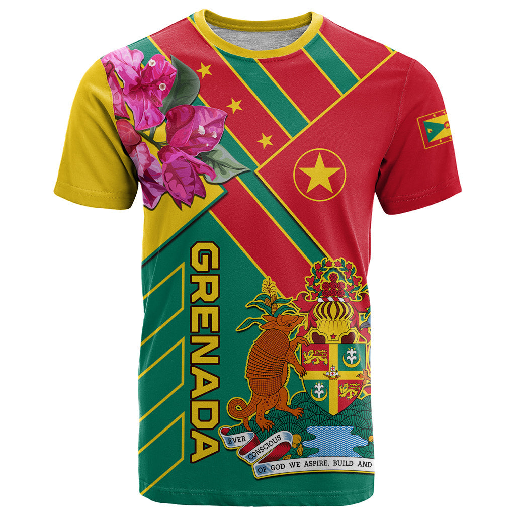 Grenada T-Shirt Gwenad Bougainvillea Special Version Graphic Tee