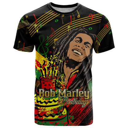 Legend Bob Birthday T-Shirt The Father of Reggae Graphic Tee